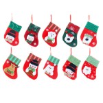10 Pieces Christmas Bag with Pouch and Hanger